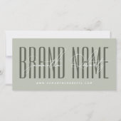 Modern add brand name script typography gift card (正面)