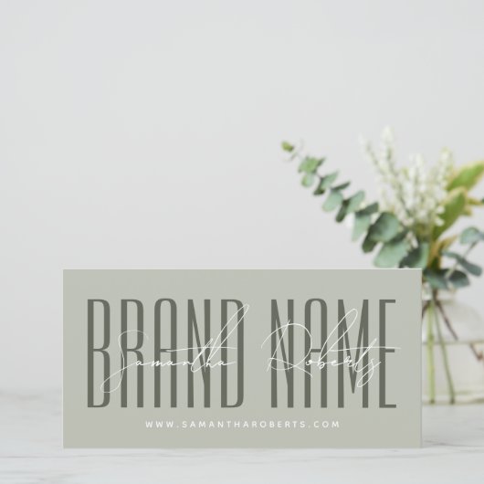 Modern add brand name script typography gift card (スタンド正面)