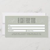 Modern add brand name script typography gift card (裏面)