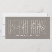 Modern add brand name script typography gift card (正面)