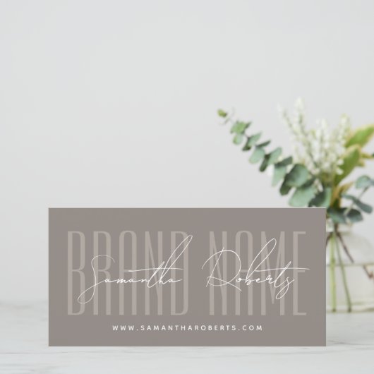 Modern add brand name script typography gift card (スタンド正面)