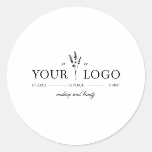 Modern Add Your Logo Beauty Makeup Artist  ラウンドシール (正面)