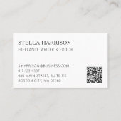 Modern Add Your Logo QR Code Professional 名刺 (裏面)