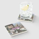 Modern Add Your Photo Collage ストーンコースター (横)