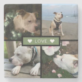 Modern Add Your Photo Collage ストーンコースター (正面)