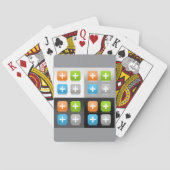 Modern Addition Math Symbol Shiny Glassy Icons トランプ (裏面)