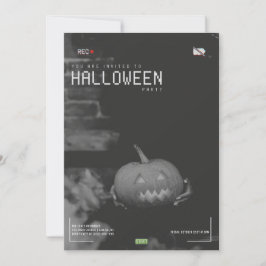 Modern Adult Halloween Party Invitation 招待状