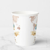 Modern Adventure World Map Airplane Baby Shower  紙コップ (右)