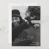 Modern Aesthetic Black and White Wedding セーブザデート (正面)