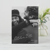 Modern Aesthetic Black and White Wedding セーブザデート (スタンド正面)