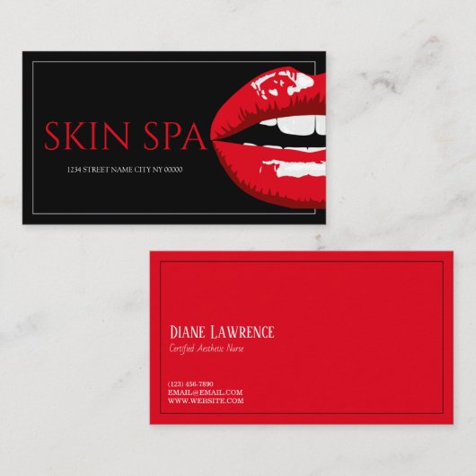 Modern Aesthetic Nurse, Doctor, Cosmetic Surgery B 名刺 (正面/裏面)