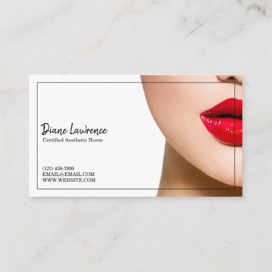 Modern Aesthetic Nurse, Doctor, Cosmetic Surgery B 名刺 (裏面)