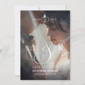 Modern Aesthetic photo wedding セーブザデート (正面)