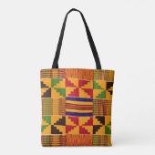 Modern African Ghana Kente WEDDING Guest Favor トートバッグ (裏面)