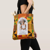 Modern African Ghana Kente WEDDING Guest Favor トートバッグ (クローズアップ)