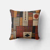 Modern African Mudcloth Sherpa Blanket Decor クッション (裏面)