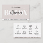 Modern Aftercare Botox Instructions  Business Card 名刺 (正面/裏面)