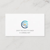 Modern AI Consultant Business Card 名刺 (正面)
