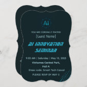 Modern AI & Tech Innovation Conference Invitation 招待状 (正面/裏面)