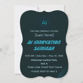 Modern AI & Tech Innovation Conference Invitation 招待状