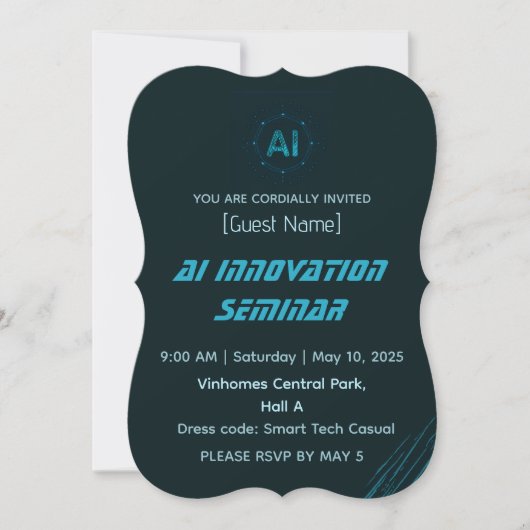 Modern AI & Tech Innovation Conference Invitation 招待状 (正面)
