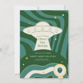 Modern alien 1st birthday  招待状 (正面)