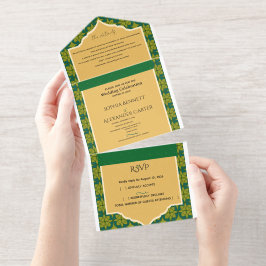Modern All-in-One Wedding Invite オールインワン招待状