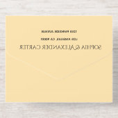 Modern All-in-One Wedding Invite オールインワン招待状 (背面)