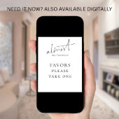 Modern Almost Mrs Favors Sign Bridal Shower ポスター