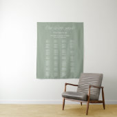 Modern Alphabetical Wedding Seating Chart タペストリー (インサイチュ)