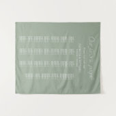 Modern Alphabetical Wedding Seating Chart タペストリー (正面(横))