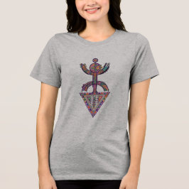 Modern Amazigh Yaz Symbol – Vibrant Tribal T-shirt トライブレンドＴシャツ