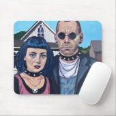 Modern American Gothic  Art- Grant Woods Inspired マウスパッド (マウス)