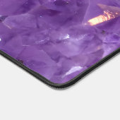 Modern Amethyst Birthstone Monogram Name デスクマット (コーナー)