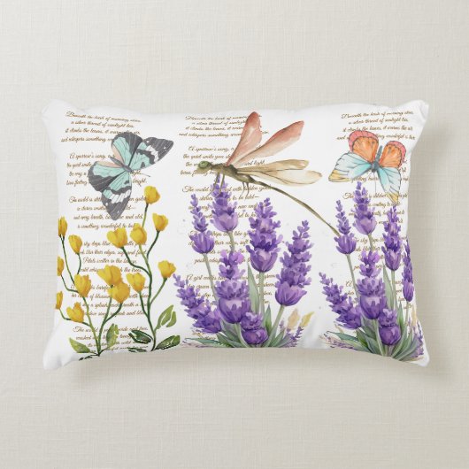 Modern and adorable calligraphy handwritten Floral アクセントクッション (正面)