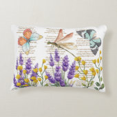 Modern and adorable calligraphy handwritten Floral アクセントクッション (裏面)