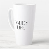 Modern and Classy Typography Daddy Life カフェラテマグ (左アングル)