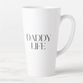 Modern and Classy Typography Daddy Life カフェラテマグ (右)