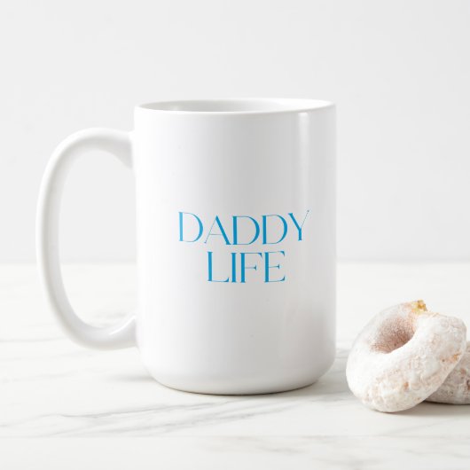Modern and Classy Typography Daddy Life Classic コーヒーマグカップ (ドーナツ)