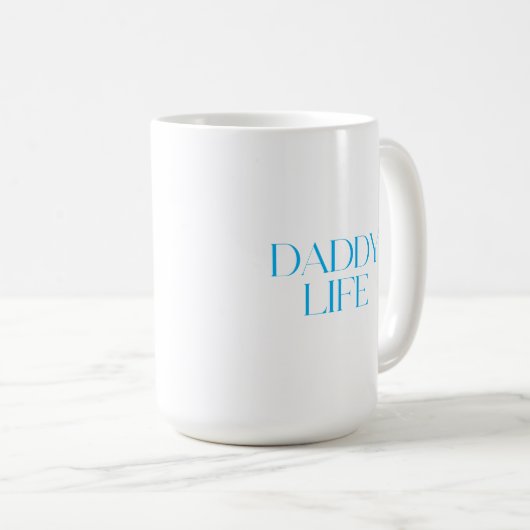 Modern and Classy Typography Daddy Life Classic コーヒーマグカップ (正面右)