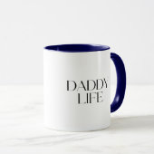 Modern and Classy Typography Daddy Life Combo マグカップ (正面右)