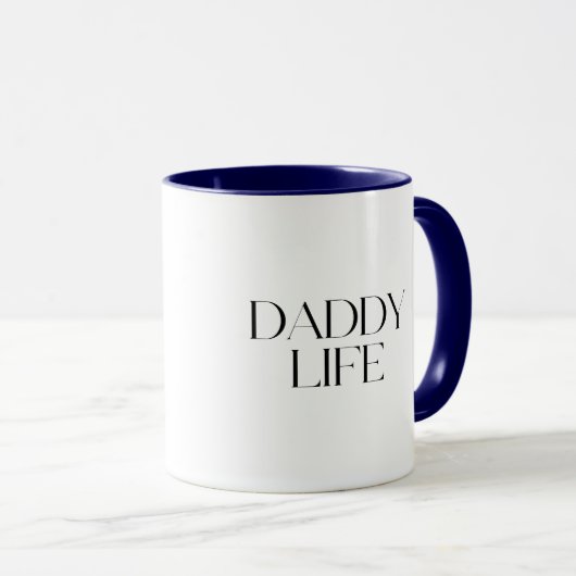 Modern and Classy Typography Daddy Life Combo マグカップ (正面右)