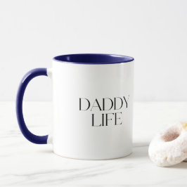 Modern and Classy Typography Daddy Life Combo マグカップ