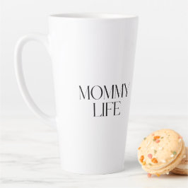 Modern and Classy Typography Mommy Life カフェラテマグ