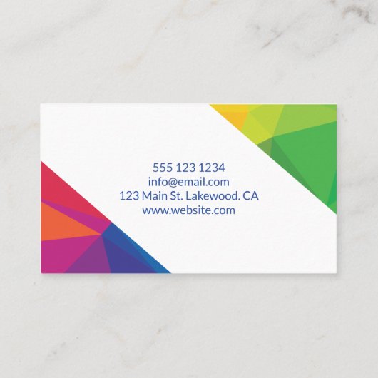 Modern and Colorful Abstract  名刺 (裏面)