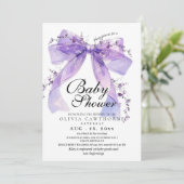 Modern and elegant Bow Baby Shower 招待状 (スタンド正面)