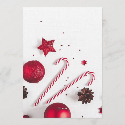 "Modern and Elegant Christmas & New Year Invitatio 招待状 (裏面)