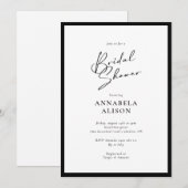 Modern and Elegant Frame Bridal Shower 招待状 (正面/裏面)