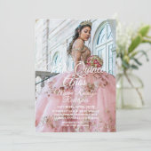 Modern and Elegant Quinceañera Photo 招待状 (スタンド正面)