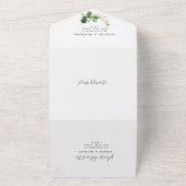 Modern and elegant tropical frame  オールインワン招待状 (外側)